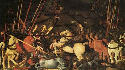 パオロウッチェロ「サンロマノの戦い」（ウフィツィ美術館）絵画解説