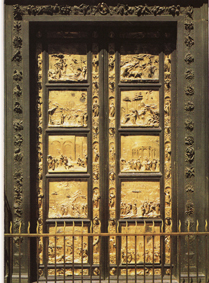 フィレンツェ　サン・ジョヴァンニ洗礼堂　ギベルティ　天国の扉（イタリア）